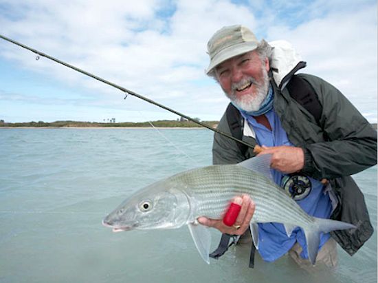 Haines Hunter MD John Haber displays a 760 prototype hull.